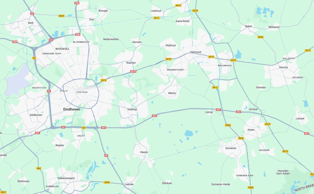 Servicegebied kaart
